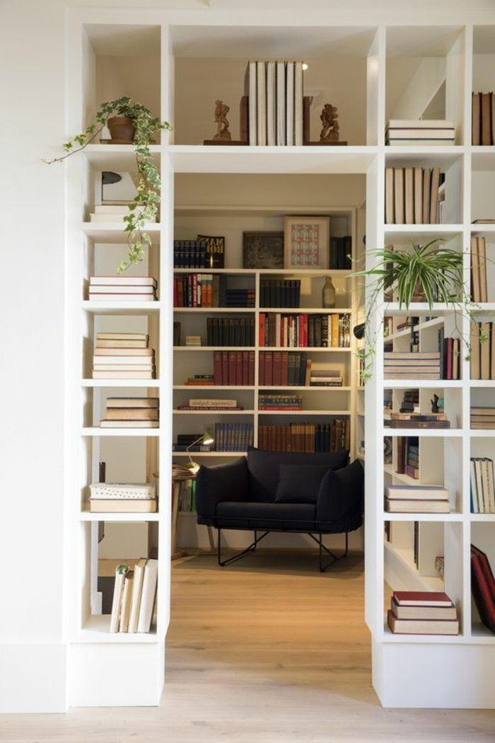 delovni kotiček-to-home-z-knjig polica-sobno delilniki Styler particija rastlin regal-lesena tla, books-