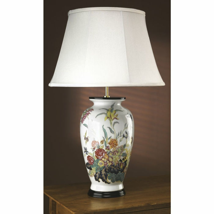 Asian-nocna lampa porcelany piękne rysunki