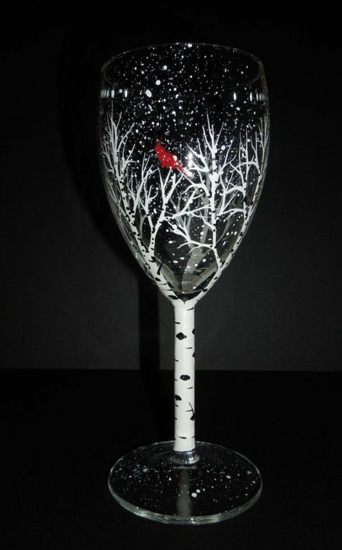 sticlă de șampanie atractiv decorat-ca-Birch