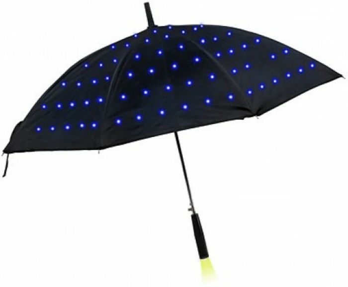 fancy-paraplyer-intressant-black-modell med belysning