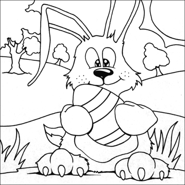 Coloring-easter-bunny