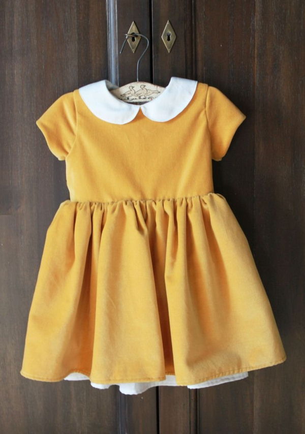 dieťa dress-žlto-dress-trendy-dizajnovo moderný dress-letné šaty
