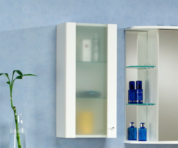 bad-haengeschrank - white-glas-vägg enhet badrum badrumsutrustning