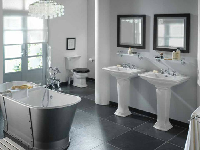 vonios-dizaino idėjos-du-veidrodis-ir-kriauklė