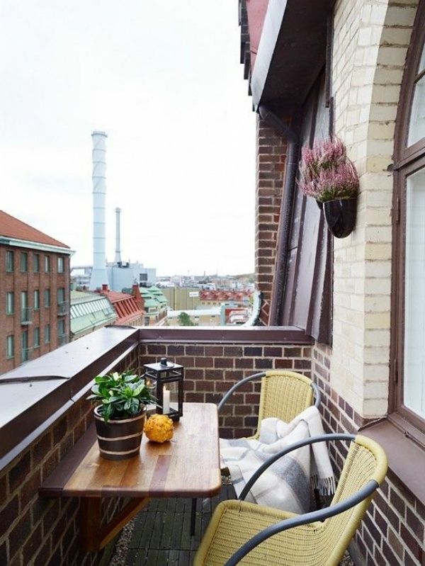 balkón-make-small-balkón set-establishmentu nápady-skladací stôl