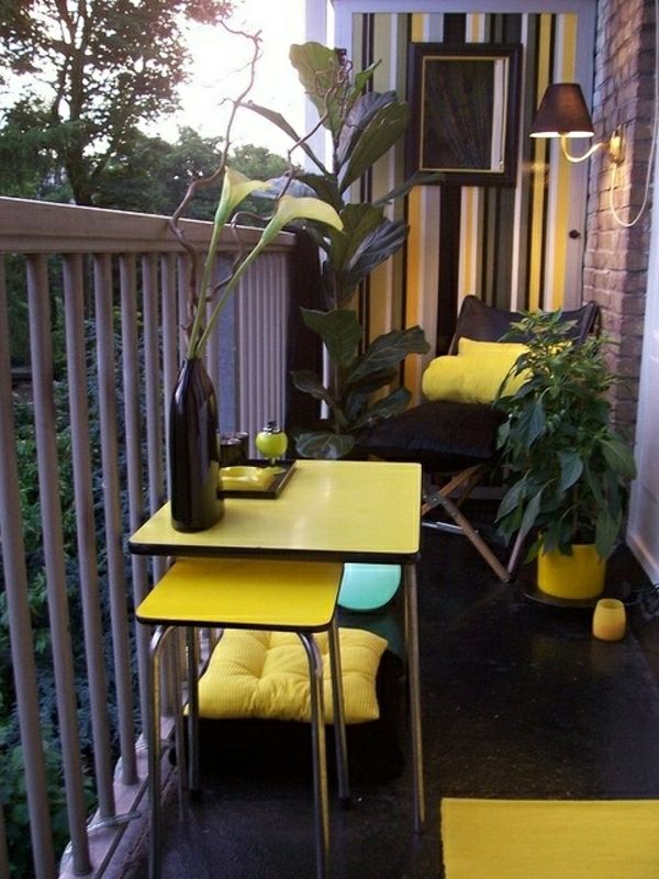 varanda-embelezar-varanda-deco-idéias-varanda de design varanda, mobiliário de amarelo