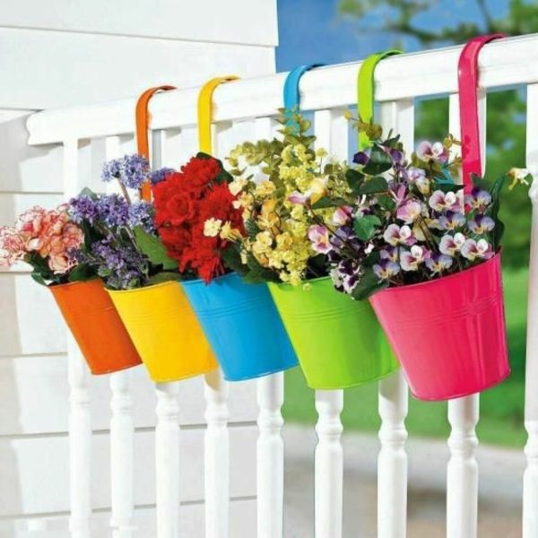 varanda, embelezar-varanda-deco-idéias-varanda potes design colorido de flores