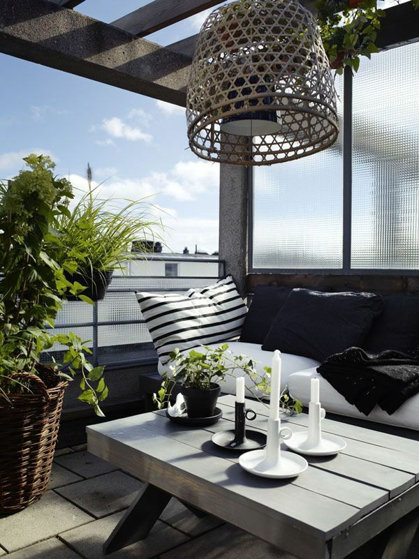 balkong møbler-balkong-forskjønne-balkong-deco-ideer-balkong-make-tabellen balkong-wood