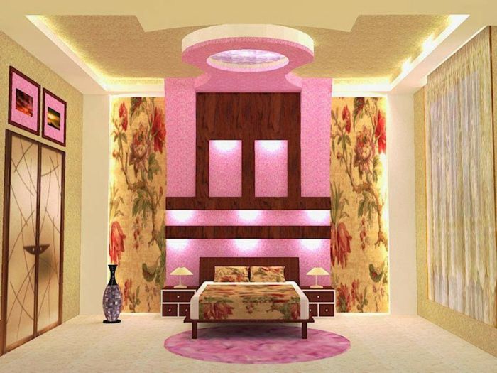 Casa Barbie-auriu-roz dormitor