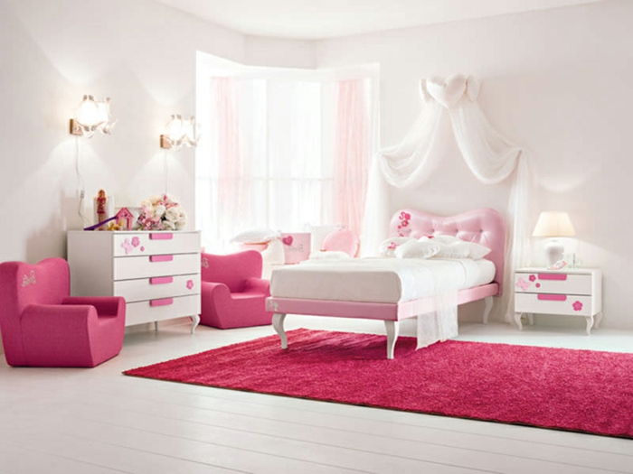 Casa Barbie covor alb-roz