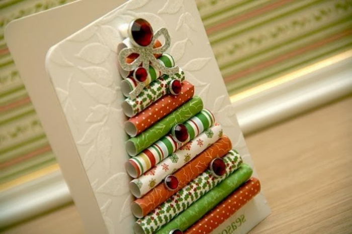 amatų idėjų-už-Kalėdų įdomus Kalėdų kortelė-su-originalia Kalėdų eglutė
