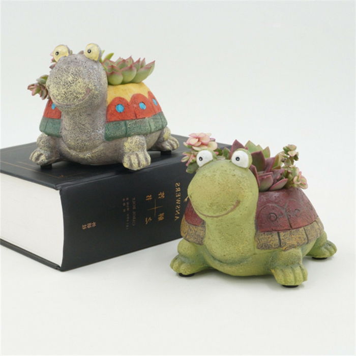 blomkrukor bildar sköldpaddor blomkruka idéer färgstarka idé att måla dig själv keramiska figurer
