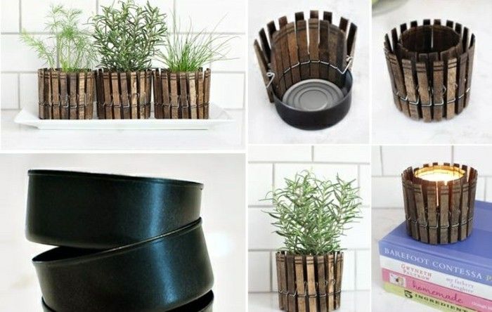 Tinker-med-konservburkar och svarta lådor-clip-Pots-grön-växt-böcker