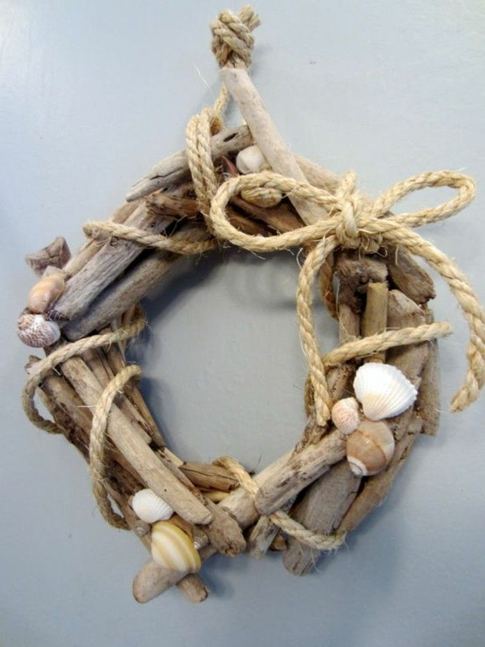 cositori-cu-driftwood-funie-shell-wanddeko-gri-wall