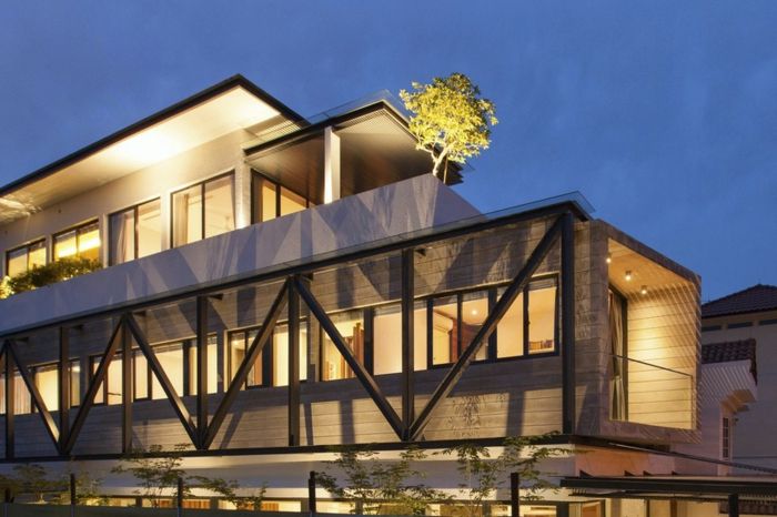 Bauhaus stili-mimari-çift evler modern