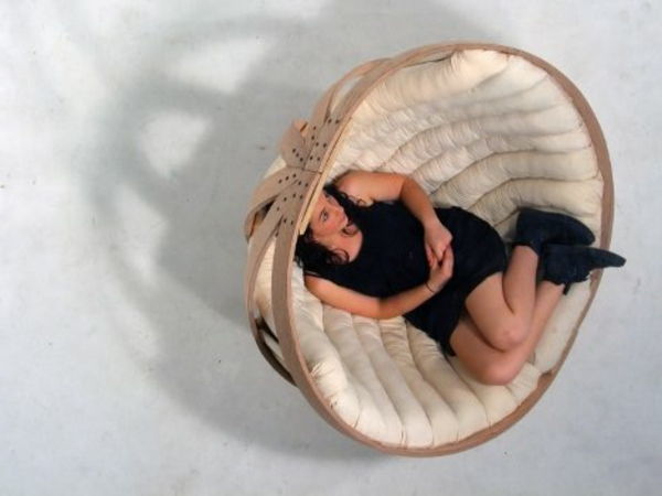 exemple de scaune de răchită într-un scaun de femeie - fotografie luată de sus