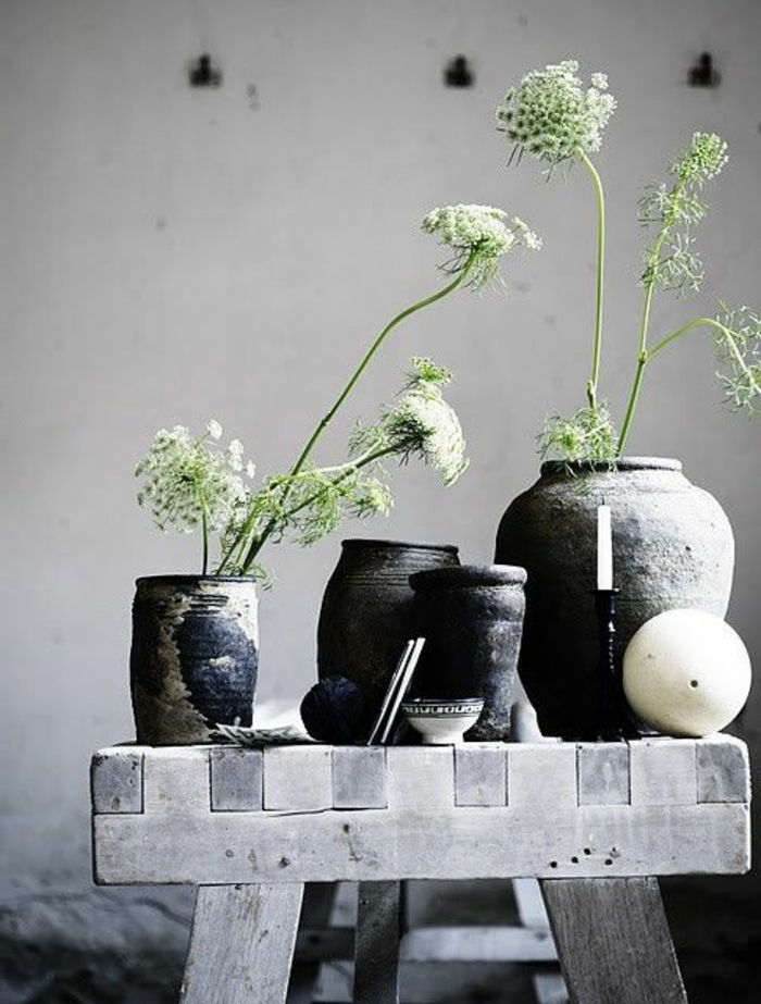 beton, namizni tri zanimive vaze