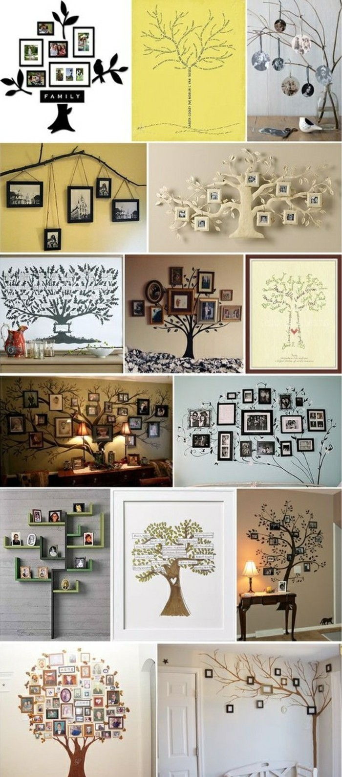 bildram-wall-familjen träd idéer-Wanddeko-bilder