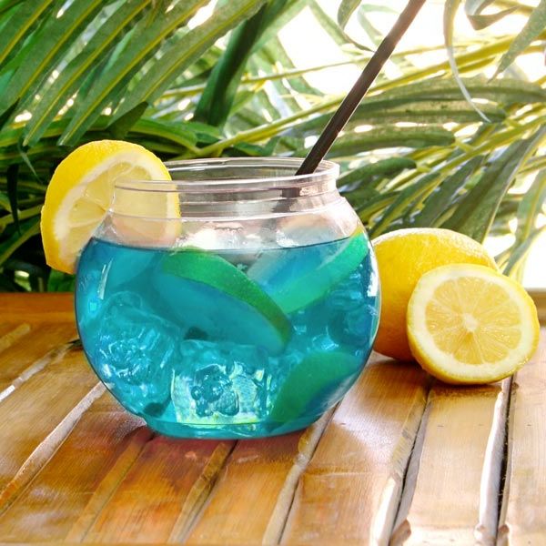 blue koktajli-okrasitev ideje in limonine Ideje
