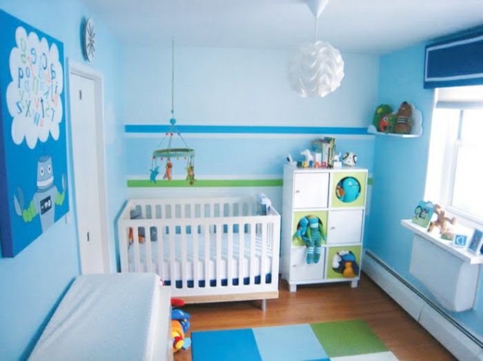 quarto azul-bebê Wanddeko-para-meninos