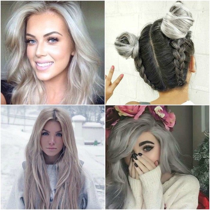 keturios nuotraukos gražių mergaičių su plaukų spalva sidabrinė blondinė įkvėpti