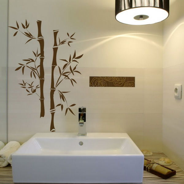 cvet dekoracijo-kopalnico-kreativno-bambusov kosov predloge za slikanje