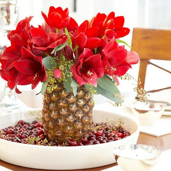 Použite dekoráciu kvetu na stoličku - ananás
