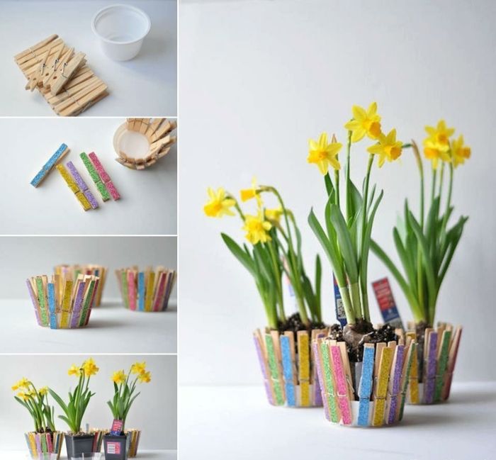 blomkrukor design din egen färgglada idé för hemtorkspetsen i olika färger