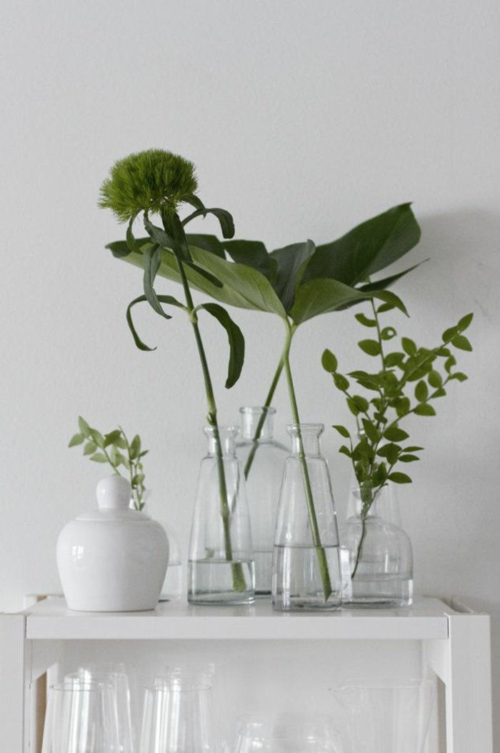 çiçekler, fikir vazo-cam ile-vazo-yaratıcı süslemeleri