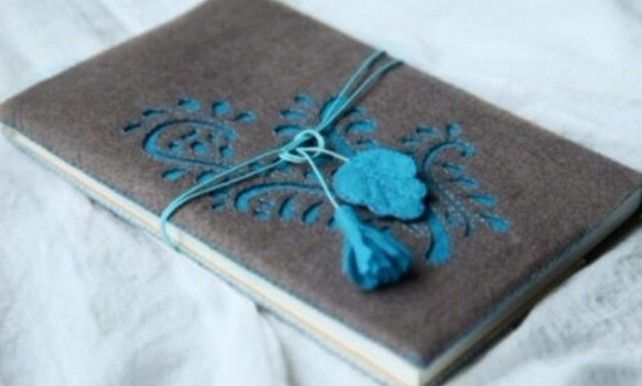 Knjiga Kuverta sami izdelavo buchhuelle-šivanje-sivo-modra-zajec-deco