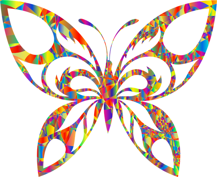 Dabar puiki mintis labai gražiai atrodančiam tatuiruotės drugeliui su ilgais dideliais spalvingais sparnais