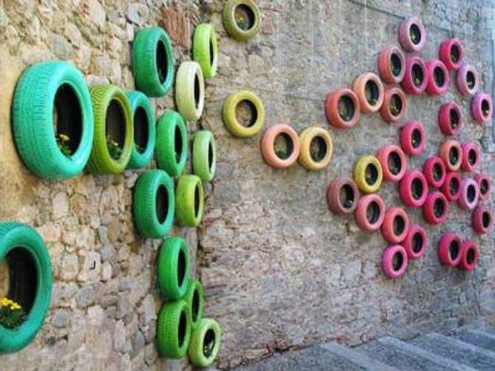 chladný-majstrovanie použité recyklácia pneumatík-pestré farby