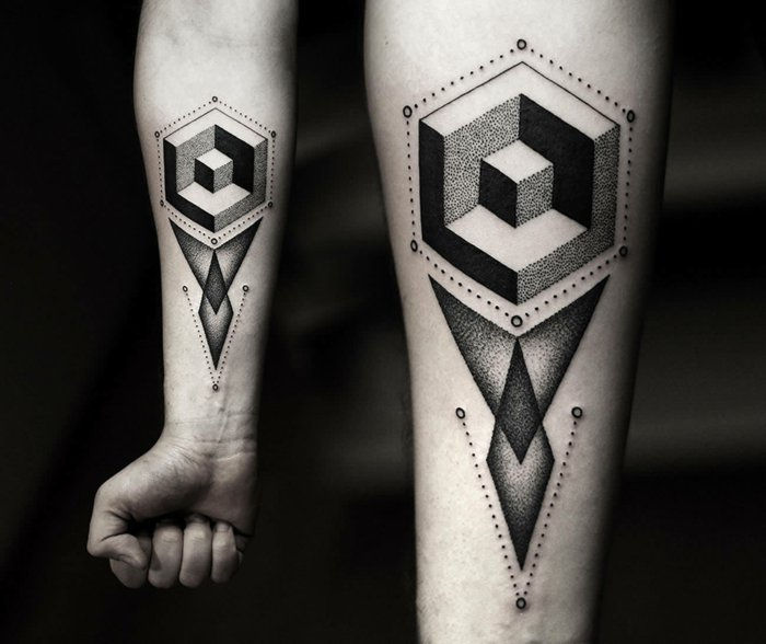 kule geometriske tatoveringer bilder arm tatoveringer