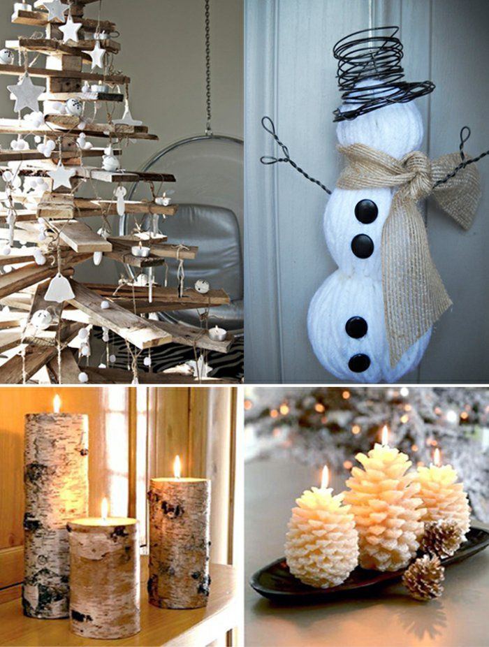 cool-weihnachtsdeko-ideje-rustikalnem jelke plošče-Snowman