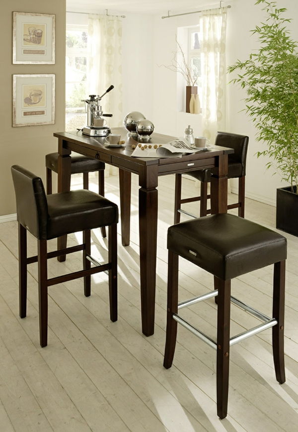geweldig - houten bar tafel-met-stoelen-en-krukjes