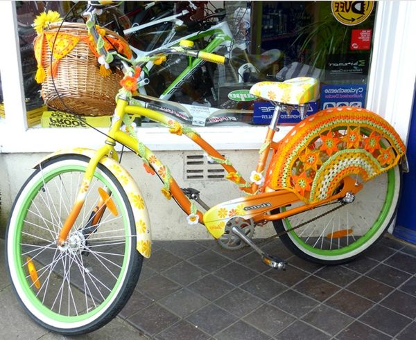 deco-bisiklet-turuncu-renk şemaları örme
