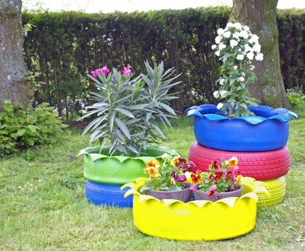 deco fikirler-çiçek-dikim kova-of-D-uzaktan vurma-bahçe tasarım fikirleri-Gartengestaltung-örnekleri-bahçe tasarım fikirleri