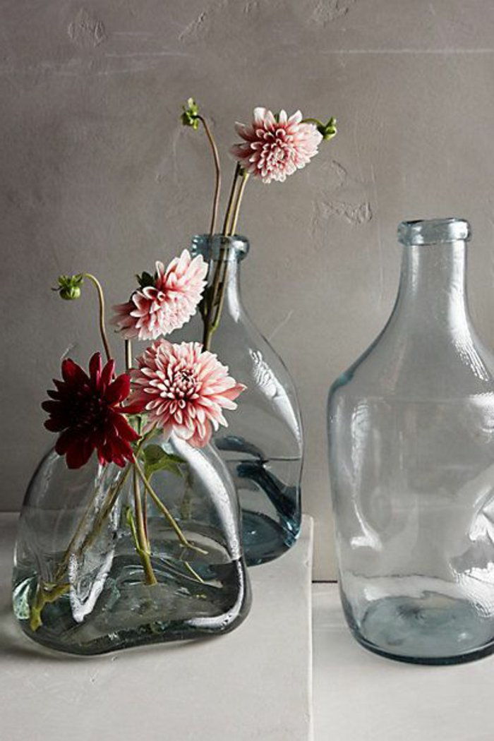 çiçek-cam-gerbera çiçek deco vazo geniş tencere
