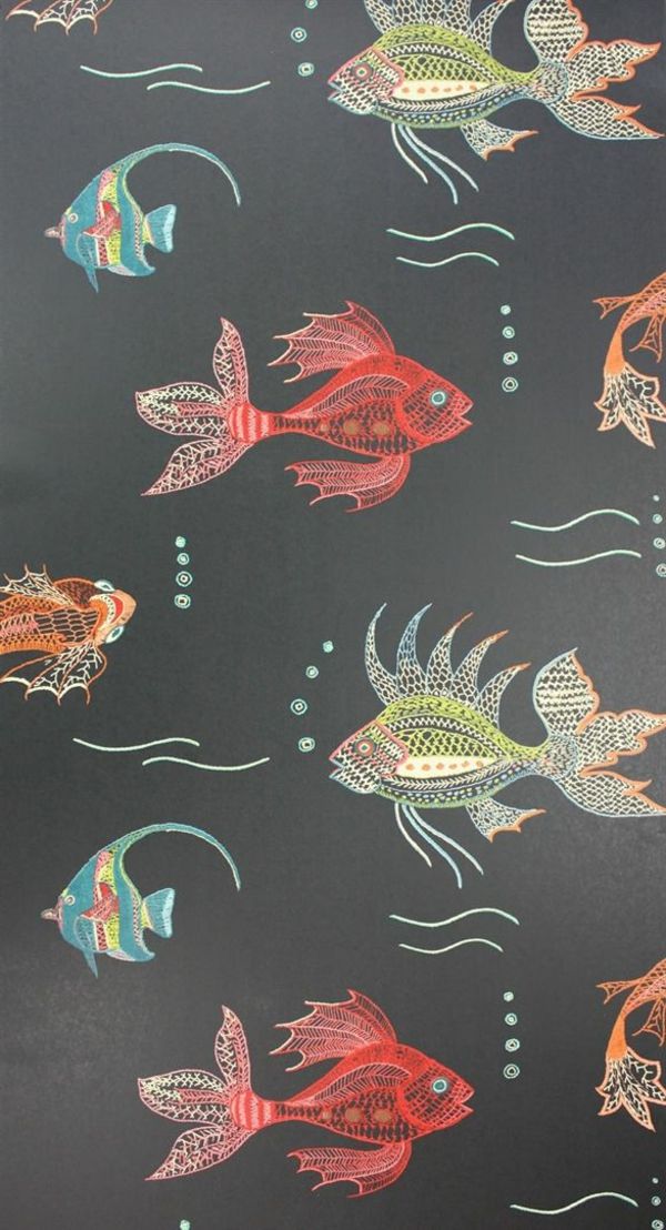-design-wallpaper-idéer-designer wallpaper-med-fisk tapet design