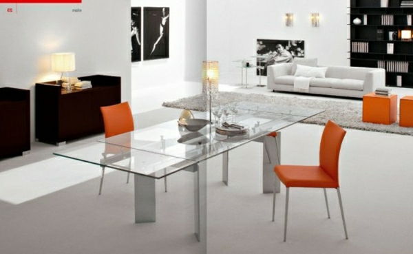 designer glassbord-next-oransje-stoler