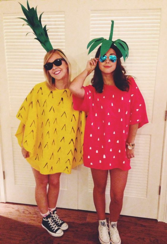 Ideer til kostymer for beste venner - to frukter
