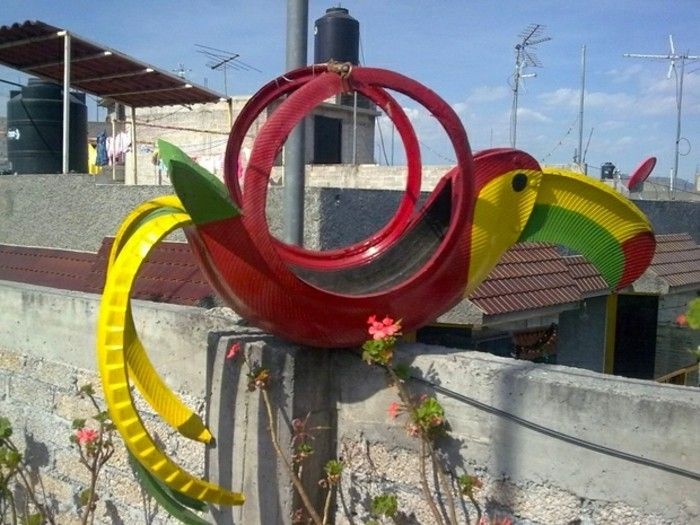 diy-projek-uporabljajo pnevmatike recikliranje pisane barve