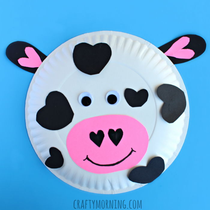 zábavné a kreatívne nápady na výrobu DIY, aby sa krava z papiera doska sami