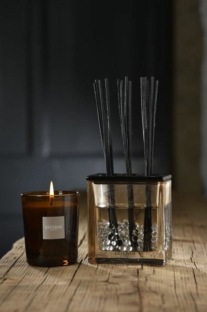 dišava in prostor, dišeča sveča in pariški vonj, dekorativni predmeti, svečniki