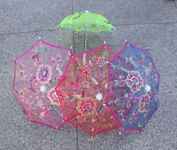 guarda-chuvas transparentes-colorido crianças Decoração Handmade