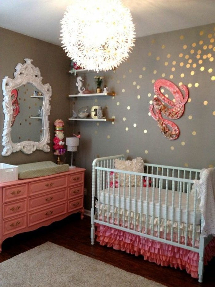 Účinok plný modelu baby-betlehem-girl-bielo-color-baby room-s-šedých stien