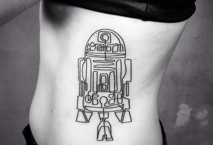 nápad pre hviezdu tetovanie tetovanie pre ženy - biela hviezda vojny robot - ulice waars impérium tetovanie