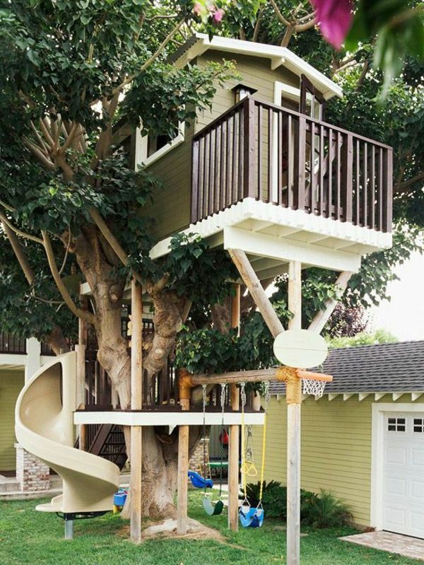 un-minunat-copil casa-to-play-the-grădină - Treehouse
