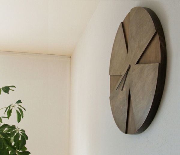 elegancki zegar ścienny-z-drewna pomysł