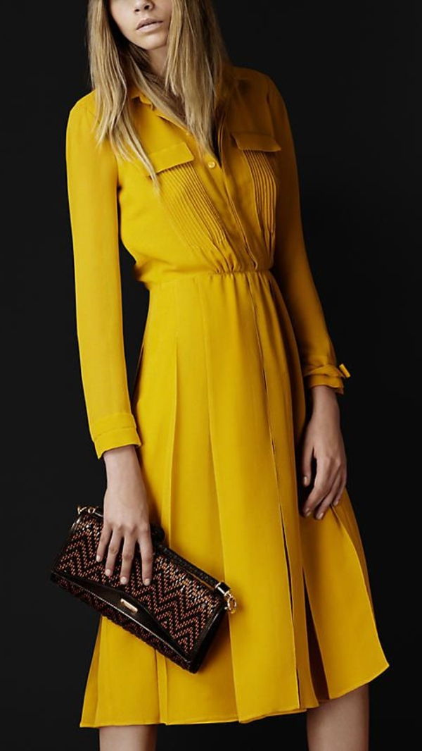 Elegantné šaty, šaty, žltá a dámske šaty-lacné-kleider--